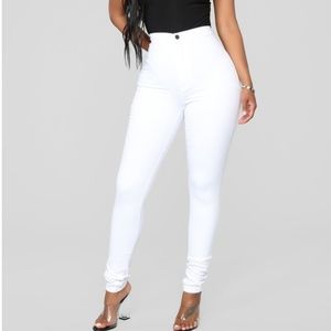 High waist skinnies